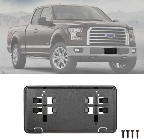 Front Bumper License Plate Bracket Holde Frame Compatible with 2018-2020 Ford F150, License Plate Mounting Bracket Holder Replace, #JL3Z-17A385-BA (NOT for Harley SVT ECOBOOST Edition) in Saudi Arabia