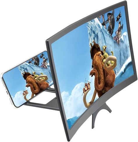 Screen Magnifier for Cell Phone, 12" 3D HD Portable Magnifying Screen with Foldable Stand for Movies, Videos & Gaming, Phone Screen Amplifier Supports All Smartphones in Saudi Arabia