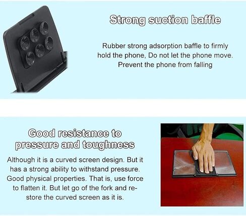 Screen Magnifier for Cell Phone, 12" 3D HD Portable Magnifying Screen with Foldable Stand for Movies, Videos & Gaming, Phone Screen Amplifier Supports All Smartphones in Saudi Arabia