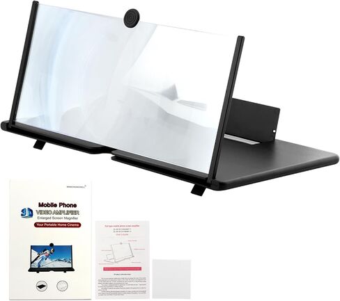 Screen Magnifier Amplifier,3D HD Mobile Phone Magnifier Projector Screen for Movies,Videos,and Gaming(Size:18") in Saudi Arabia