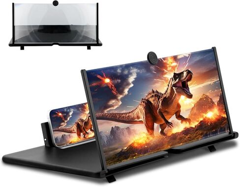 Screen Magnifier Amplifier,3D HD Mobile Phone Magnifier Projector Screen for Movies,Videos,and Gaming(Size:18") in Saudi Arabia