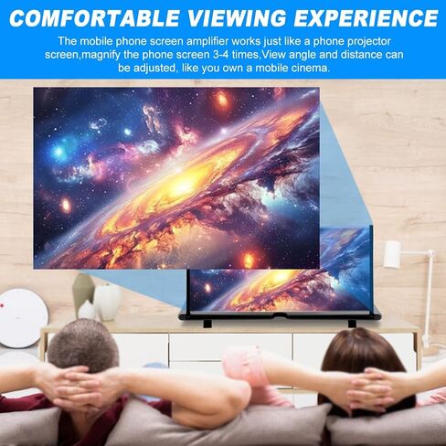 Screen Magnifier Amplifier,3D HD Mobile Phone Magnifier Projector Screen for Movies,Videos,and Gaming(Size:18") in Saudi Arabia