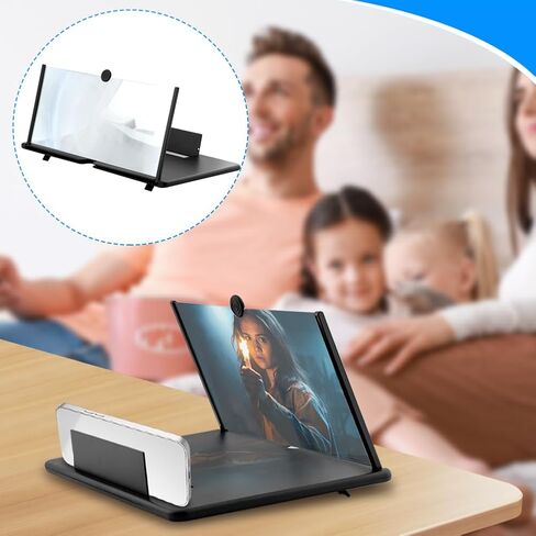 Screen Magnifier Amplifier,3D HD Mobile Phone Magnifier Projector Screen for Movies,Videos,and Gaming(Size:18") in Saudi Arabia