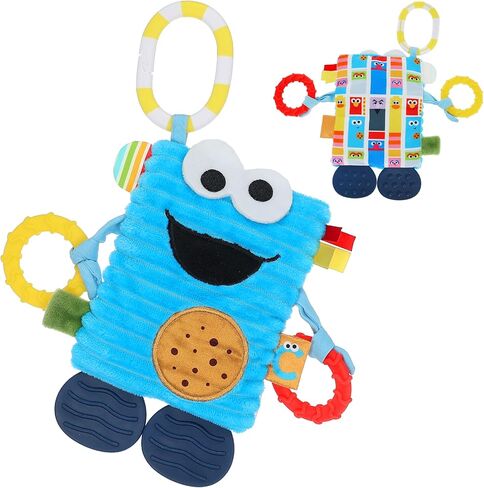 يفضل الأطفال لعبة Sesame Street Cookie Monster Tug & Tag الحسية القطيفة لحديثي الولادة in Saudi Arabia