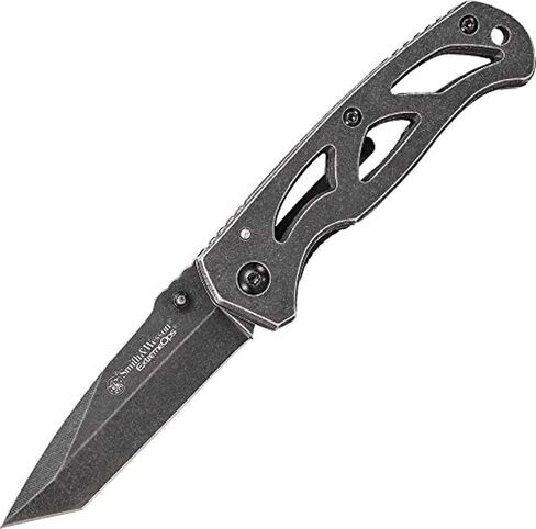 Smith & Wesson ExtremeOps CK404 6.23 بوصة سكين قابل للطي عالي الكربون SS مع شفرة تانتو 2.65 بوصة ومقبض غير قابل للصدأ للاستخدام في الهواء الطلق والتكتيكي والبقاء وEDC in Kuwait