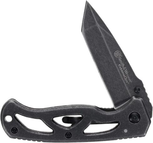 Smith & Wesson ExtremeOps CK404 6.23 بوصة سكين قابل للطي عالي الكربون SS مع شفرة تانتو 2.65 بوصة ومقبض غير قابل للصدأ للاستخدام في الهواء الطلق والتكتيكي والبقاء وEDC in Kuwait