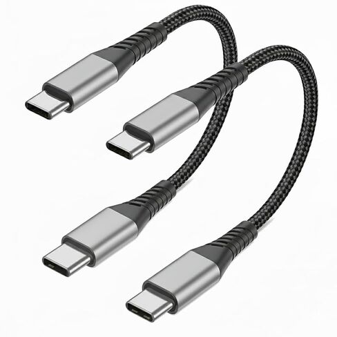 كابل USB C قصير 6 بوصة شحن سريع 2 حزمة، كابل USB A إلى USB C بطول 0.5 قدم، كابل USBC قصير مضفر، كابل USB من النوع C 3A لهاتف iPhone 15 16 17 Pro Max وSamsung Galaxy S24 S23 وGoogle Pixel وiPad in Kuwait