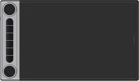 HUION Inspiroy Dial 2 10.5 × 6.56 بوصة كمبيوتر لوحي رسم رسومات لاسلكي يعمل بتقنية البلوتوث مع قلم مزدوج خالي من البطارية للفن الرقمي وتصميم الرسومات، متوافق مع أجهزة Mac وWindows وLinux وAndroid in Kuwait