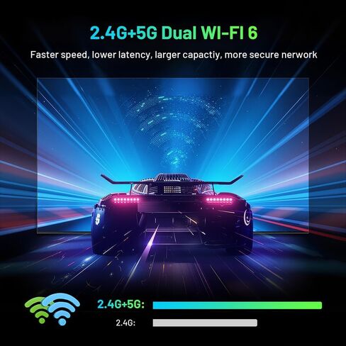 Android TV Box, Android Box 14.0 2GB RAM 32GB ROM Rk3518 Quad Core ARM Cortex -A53 4K Support 2.4G/5.0GHz Dual WiFi6 BT 5.0 USB 3.0 Smart TV Box in Kuwait