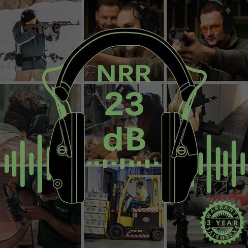 PROHEAR 2 حزمة حماية الأذن الإلكترونية للرماية مع تضخيم الصوت 4X، كمامات حماية للسمع في نطاق المسدس، NRR 23dB سماعات تقليل الضوضاء للصيد، أخضر ووردي in Kuwait