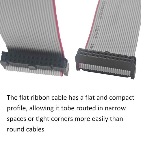 2Pcs 30CM 26-Pin IDC Flat Ribbon Cable, 2.54mm Pitch FC Dual Row Female to Female Connector for Computer Modules, and Electronic Projects in Saudi Arabia
