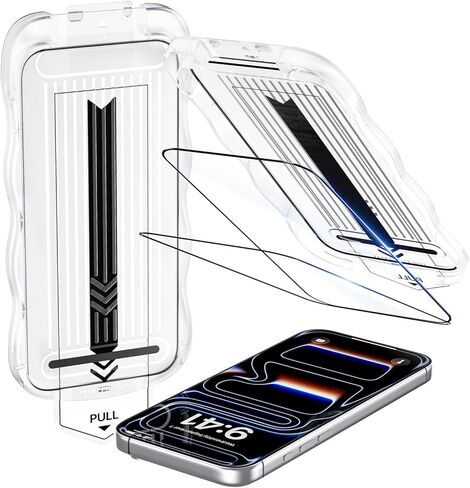 GolbinBox for iPhone 17 Pro Screen Protector, [12FT Military-Grade Shatterproof] [9H+ Tempered Glass] [Easy Installation] [HD Clear] Full Coverage Protection for iPhone 17Pro 6.3", 2 Pack in Saudi Arabia