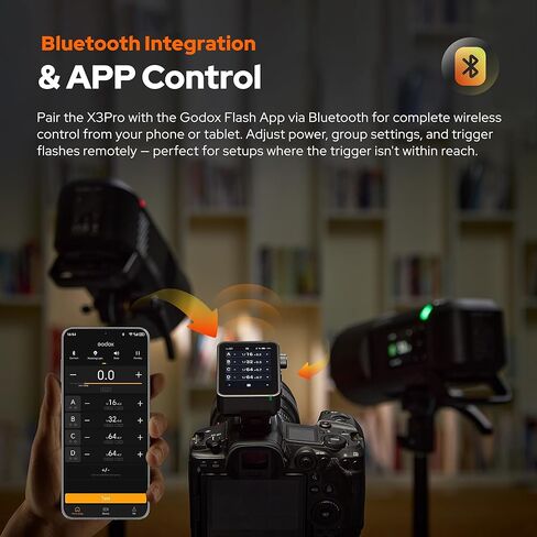 GODOX X3 PRO X3PRO-C TTL Wireless Camara Flash Trigger,2.4G Wireless Touchscreen Flash Transmitter,Built-in Lithium Battery,High-Definit OLED Screen,Support Bluetooth & APP Control(for Canon) in Saudi Arabia