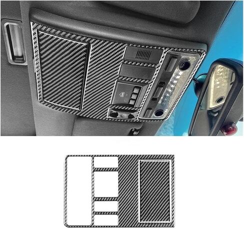 Car Dome Lamp Reading Light for BMW X5 E53 2000-2006 Interior Dome Light Carbon Fiber Car Front Reading Panel Book Lamp Trim Cover Decoration Sticker in Saudi Arabia