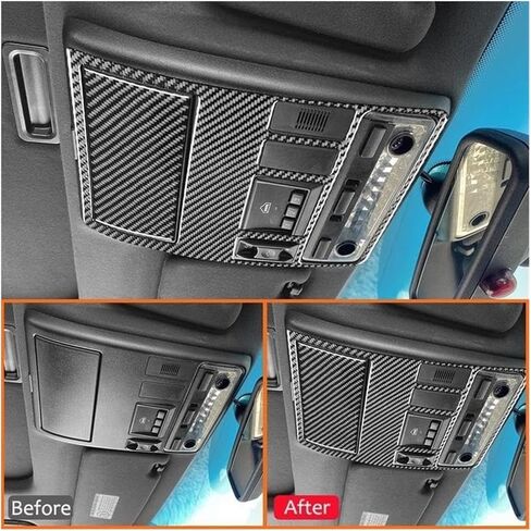 Car Dome Lamp Reading Light for BMW X5 E53 2000-2006 Interior Dome Light Carbon Fiber Car Front Reading Panel Book Lamp Trim Cover Decoration Sticker in Saudi Arabia