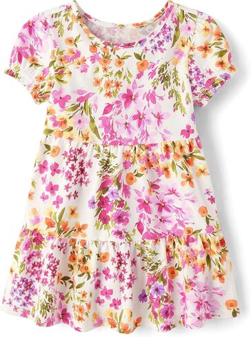 The Children's Place Baby-Girls and Toddler Tiered Dress, Short Sleeve in Saudi Arabia