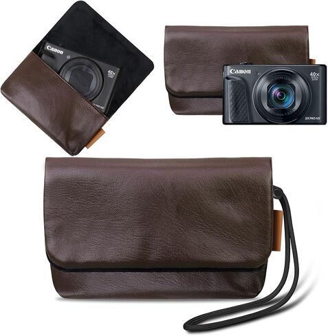 حقيبة علبة كاميرا Lacdo لـ Canon PowerShot G7 X Mark III / G7X Mark II Digital Camera ، أكمام سفر كاميرا وركانية ناعمة ، حقيبة CANT G7 X Mark III مع حزام معصم ، أسود ، أسود in Saudi Arabia