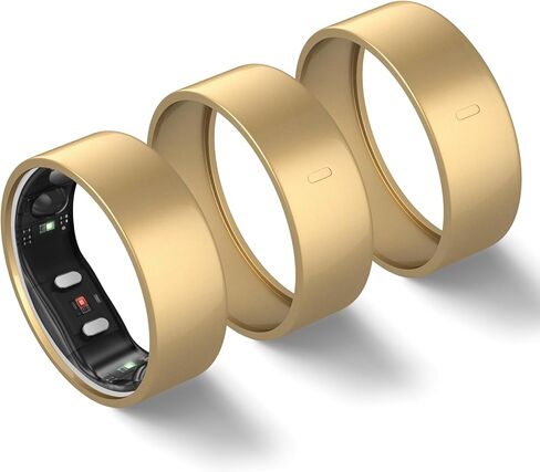 3 Pack Ring Cover Compatible with RingConn Gen 2, Matte Texture Anti-Scratch TPU Ring Protector for RingConn Gen 2 Air Working Out Accessories Men Women (Matte Gold*3, 9) in Saudi Arabia