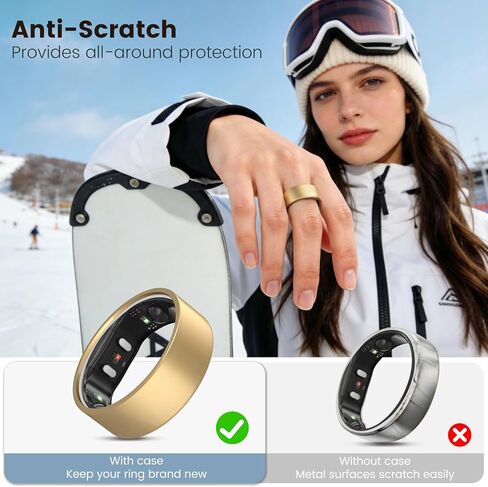3 Pack Ring Cover Compatible with RingConn Gen 2, Matte Texture Anti-Scratch TPU Ring Protector for RingConn Gen 2 Air Working Out Accessories Men Women (Matte Gold*3, 9) in Saudi Arabia