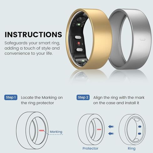 3 Pack Ring Cover Compatible with RingConn Gen 2, Matte Texture Anti-Scratch TPU Ring Protector for RingConn Gen 2 Air Working Out Accessories Men Women (Matte Gold*3, 9) in Saudi Arabia