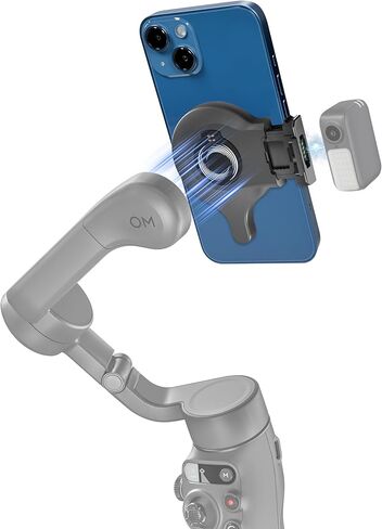 حامل مغناطيسي OM لجهاز DJI Osmo Mobile 8/7P/7 مثبت جيمبال، حامل مغناطيسي مزدوج الجوانب سريع الفك قابل للسحب لهاتف MagSafe متوافق مع وحدة التتبع متعددة الوظائف OM in Saudi Arabia