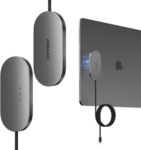 شاحن لاسلكي مغناطيسي لجهاز iPad Pro 12.9 (3rd/4th/5th/6th) وiPad Air 13 (M2/M3) فقط، شاحن موصل ذكي للشحن السريع بقدرة 18 وات، لوحة شحن لاسلكية مع كابل USB-C بطول 6.56 قدم in Kuwait