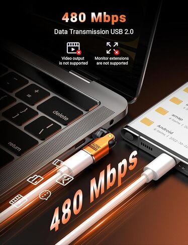 USB C Magnetic Adapter PD 240W(2Pack), 9PIN USB C 90 Degree Adapter/C Right Angle Adapters/360 &180 Degree C to C Adapters for 1Phone 17/16/15, Ma-Book Pro/1Pad Series, Samsung Galaxy, Google, Tablet in Saudi Arabia