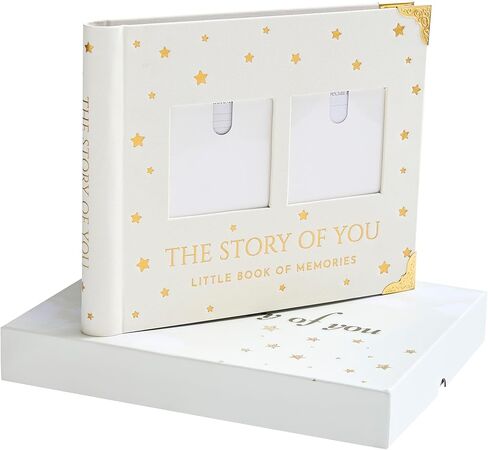Book Keepsake, Baby Memory Book From Pre-Birth to 5th Year, with 2 Photo Pockets, Milestone Stickers, Hand/Footprint Inkpad, Information Card, Baby Album and Memory Book for Girls or Boys in Saudi Arabia