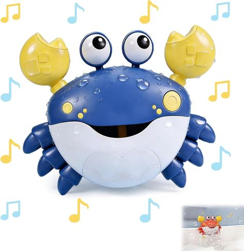 Crab Bubble Bath Maker for The Bathtub, Automatic Bath Toy Blows Bubbles & Plays Children’s Songs, Bathtub Toys As Birthday Gift for Boys Girls (red) in Saudi Arabia