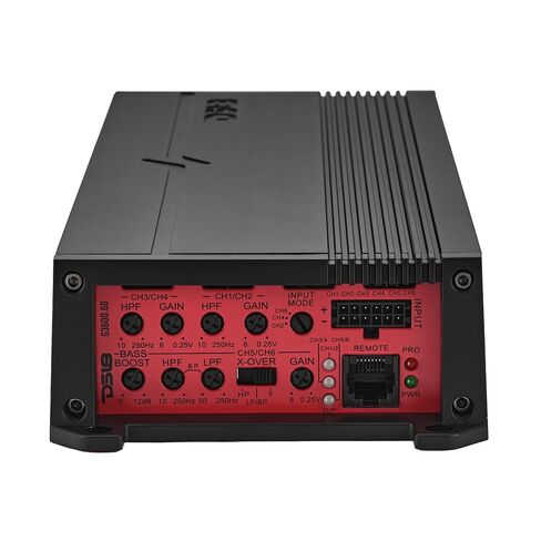 DS18 G3600.6D مضخم صوت سيارة كامل المدى من الفئة D بستة قنوات - طاقة ذروة 3600 واط، 200 واط RMS x6 @4Ω، 250 واط RMS x6 @2Ω، 500W x3 Bridged @4Ω - تقاطع قابل للتعديل، تعزيز الجهير، التحكم في المستوى عن بعد in Saudi Arabia