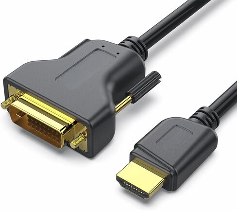 HDMI to DVI Cable, 3ft Bidirectional DVI-D 24+1 Male to HDMI Male Adapter Cable High Speed Compatible 1080P Full HD in Saudi Arabia