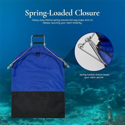 Lobster Fish Catch Gear Nylon Bag Net with Squeeze Open Handle in Kuwait