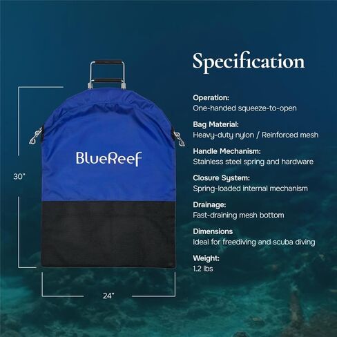 Lobster Fish Catch Gear Nylon Bag Net with Squeeze Open Handle in Kuwait