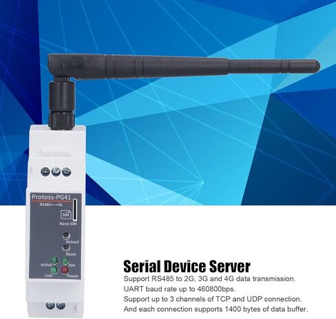plplaaoo Ethernet Serial Server RS485 إلى 4G DTU Rail Mounting CAT1 5 وضع 13 تردد 9 50 فولت تيار مستمر جهاز تسلسلي للشبكة الصناعية لتطبيقات إنترنت الأشياء عن بعد in Saudi Arabia