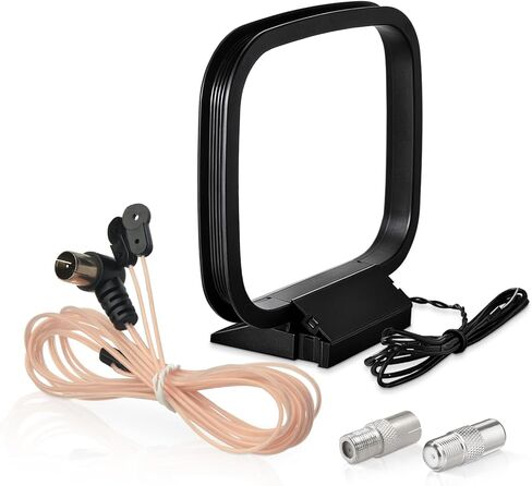 FM Radio Dipole Antenna Indoor AM Loop Antenna 75 Ohm FM Antennas for Yamaha Marantz Pioneer Onkyo Indoor Bluetooth Home Stereo Receiver AV Audio Video Home Theater Receiver Tuner in Saudi Arabia