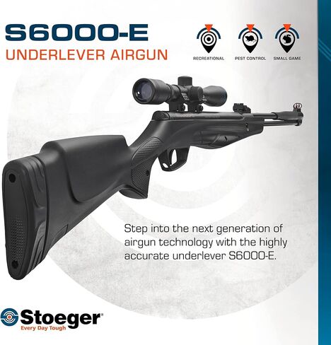 مجموعة Stoeger S6000-E - عيار .22 - مادة صناعية سوداء مع مشاهد من الألياف الضوئية ومنظار 4 × 32 in Kuwait