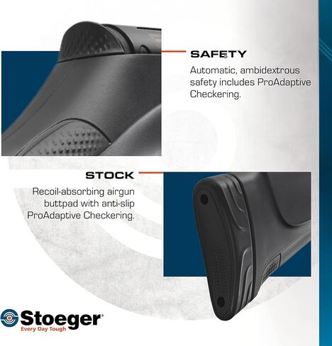مجموعة Stoeger S6000-E - عيار .22 - مادة صناعية سوداء مع مشاهد من الألياف الضوئية ومنظار 4 × 32 in Kuwait