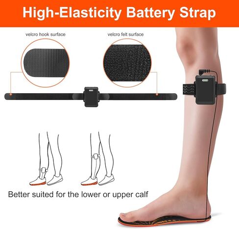 Heated Insoles with 5000mAh Battery, Foot Warmers Rechargeable with 4 Heating Levels, Full Foot Heating, Cut-to-Fit, Electric Heated Insoles for Men and Women in Saudi Arabia