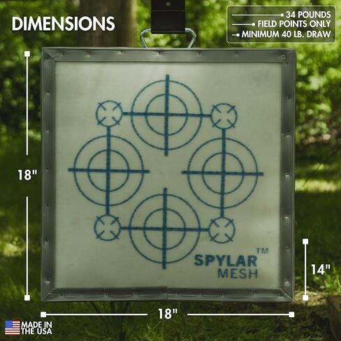 SpyderWeb 18XL Archery Targets for Backyard and Crossbow Targets 500fps and More, No Speed Limit, Easy Arrow Pull, Self-Healing Spylar, Silver Waterproof Cover, Handles Harsh Weather, Field Tip Only in Saudi Arabia