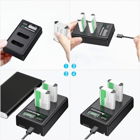 2 حزمة بطارية NP-BX1 مع شاحن مزدوج LCD لسوني NP-BX1، ZV-1، ZV-1 II، ZV-1F، Cyber-Shot DSC-HX80، HX90V، HX95، HX99، HX350، RX1، RX1R II RX100 (II/III/IV/V/VA/VI/VII) HDR-AS15 HDR-AS3 in Saudi Arabia
