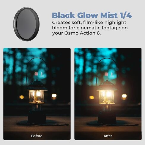 Freewell ND8/PL, ND16/PL, ND32/PL, ND64/PL and Glow Mist Filters Bundle Compatible with DJI Osmo Action 6 in Saudi Arabia