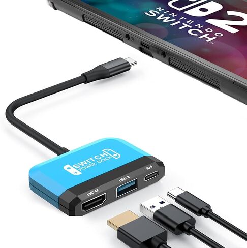 RREAKA Switch Dock for Nintendo Switch 1&OLED, Switch TV Adapter with 4K HDMI, USB3.0 Port, PD 100W, Portable Travel Switch Docking Station for Nintendo 1&OLED(NOT for 2) in Saudi Arabia