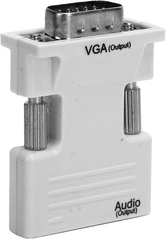 Vikye HDMI to VGA Adapter, High Definition Multimedia Interface to VGA Female to Male Converter HD Audio Cable Adapter (White) in Kuwait