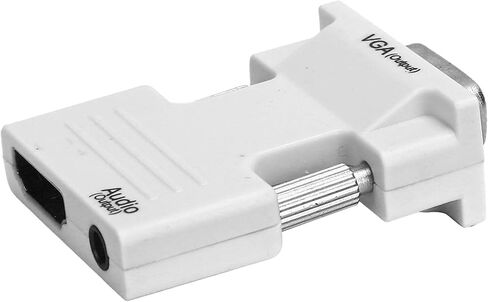 محول Vikye HDMI إلى VGA، واجهة وسائط متعددة عالية الوضوح إلى محول VGA أنثى إلى ذكر محول كابل صوت عالي الدقة (أبيض) in Kuwait