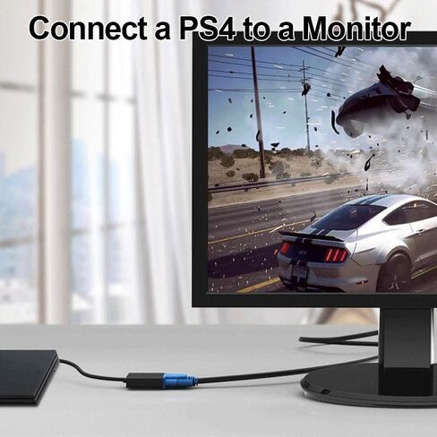 HDMI إلى VGA مع صوت، محول HDMI إلى VGA نشط مطلي بالذهب مع كابل طاقة Micro USB، التوصيل والتشغيل للكمبيوتر/سطح المكتب/الكمبيوتر المحمول/الكمبيوتر الشخصي/جهاز العرض/التلفزيون عالي الدقة، أسود in Saudi Arabia