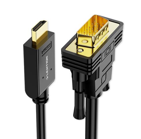 HDMI to VGA Adapter Cable, 1M, Black in Saudi Arabia