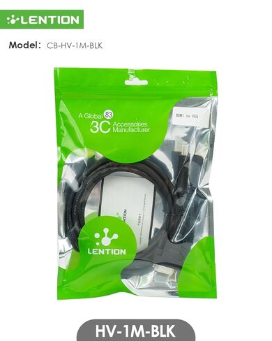 HDMI to VGA Adapter Cable, 1M, Black in Saudi Arabia