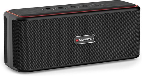 Monster Shock Plus Bluetooth Speaker, Portable Speaker with 30W Loud Stereo Sound, Bluetooth 6.0, TWS Pairing, 15H Playtime, Support AUX/TF Card, IPX6 Waterproof Wireless Speakers for Outdoor, Home in Saudi Arabia