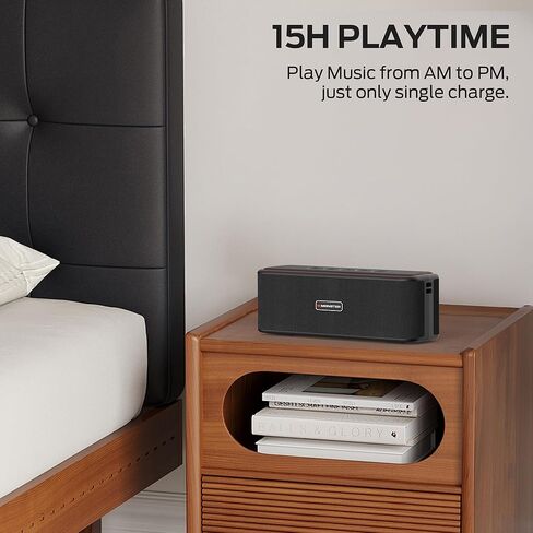 Monster Shock Plus Bluetooth Speaker, Portable Speaker with 30W Loud Stereo Sound, Bluetooth 6.0, TWS Pairing, 15H Playtime, Support AUX/TF Card, IPX6 Waterproof Wireless Speakers for Outdoor, Home in Saudi Arabia