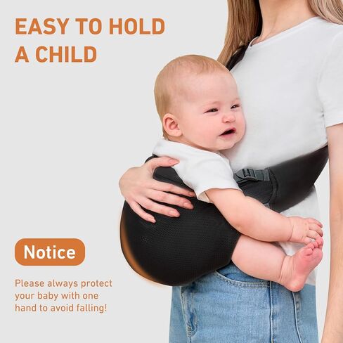 Baby Sling Carrier, Baby Carrier Newborn to Toddler, Mesh Toddler Carrier, Lightweight Breathable Summer Baby Wraps Carrier, Baby Carriers One Size Fits All (Black) in Saudi Arabia